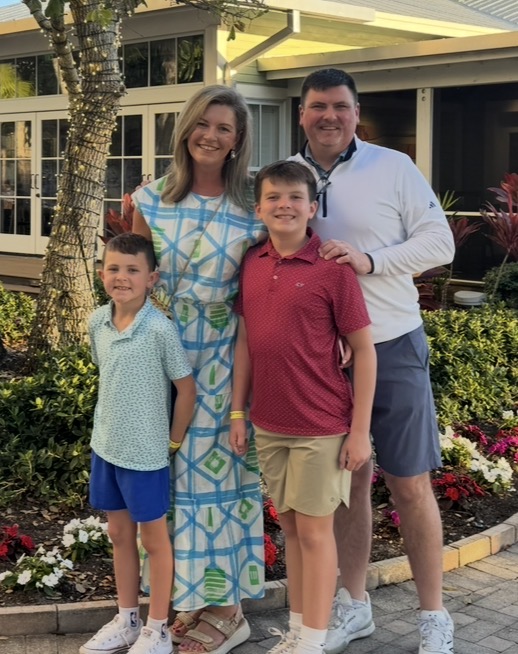 Eric Hawkes with his family