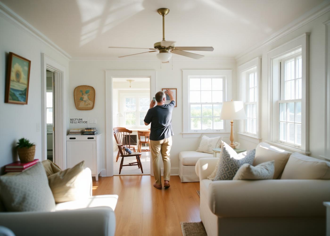 Bright Cape Cod home interior